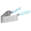 Pinza per torta in acciaio inossidabile tagliapasta strumento da forno manico blu - Blu