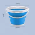 Secchio pieghevole portatile in plastica per lavaggio auto pesca viaggio all'aperto strumento - 10L / Blu