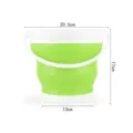 Secchio pieghevole portatile in plastica per uso domestico e comodi viaggi all'aperto. - 3L / Verde