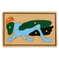 Houten Montessori dierenspuzzel speelgoed voor kinderen, vroege educatie handgrijp bord. - Mier