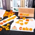 Children early education English letter spelling card toy wooden word learning game set. - Word Spelling / Orange