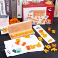 Jouet éducatif en bois pour épeler les mots, cartes flash alphabet et blocs pour enfants. - Jeu d'orthographe orange modèle A