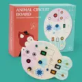 Jouet interactif educatif de puzzle de circuit animal en bois pour enfants Montessori. - Poisson
