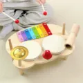 Wooden Orff musical instrument toy for kids featuring xylophone, drums and percussion bells. - Standard Set