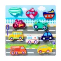 Jouet de puzzle de circulation en bois pour enfants, bloc d'apprentissage précoce. - Transport