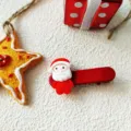 Pince à cheveux Noël Père Noël rouge accessoire festif mignon cadeau de vacances femme - Père Noël