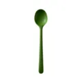 Cuillère en silicone verte, finition mate, variante de vaisselle portable pour le quotidien. - Cuillère / Vert