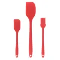 Set di spatole e pennelli in silicone rosso set da 3 pezzi per dolci e pasticceria - Set di 3 pezzi / Rosso