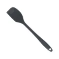 Spatola in silicone monopezzo grigio scuro, ideale per dolci, cottura e uso quotidiano in cucina. - Nero