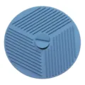 Blue silicone pot lid heat insulation pad kitchen anti-scalding mat multi-functional round pad - L