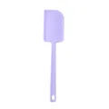 Purple silicone spatula for baking, seamless design kitchen tool for cake cream mixing and scraper. - Purple