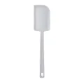 White silicone baking spatula, heat-resistant kitchen tool variant for cake cream mixing. - Gray