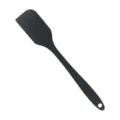 Spatola in silicone nera attrezzo da cucina per cottura con foro per crema di torta. - Spatola piccola / Nero