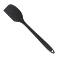 Spatola in silicone nera senza cuciture utensile da cucina per dolci per raschiare la crema - Spatola grande / Nero