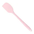 Spatola da cucina in silicone rosa, raschietto integrato senza cuciture con foro per appenderia. - Spatola grande / Rosa Macaron