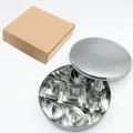 Ensemble de 24 emporte-pièces en acier inoxydable avec boîte pour pâtisserie et cuisson DIY. - Boîte en fer haute 2.0 et boîte kraft / Argent