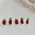 Handmade glass watermelon shape beads DIY charm pendant for earrings and necklace jewelry making - Watermelon Slice
