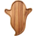 Acacia wood ghost shaped serving tray creative wooden food fruit plate snack tray tabletop decor - Ghost Shape