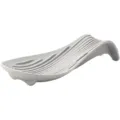 Poggiacucchiaio in silicone grigio da cucina, supporto resistente al calore per mestoli spatole. - Grigio chiaro