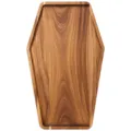 Akazienholz kreatives Tablett einzigartige Sargform Snackteller dekorative Holz Obst Servierschale - Grabstein-Form