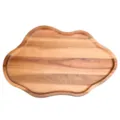 Acacia wood cloud-shaped serving tray decorative wooden snack fruit plate for home kitchen table. - Cloud Shape