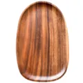 Acacia wood tray wooden plate creative fruit tray serving platter snack dish woodware - Ellipse Shape