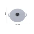 Tapa de silicona gris para conservar alimentos con dos asas de un diámetro de 26,5 cm - 23 cm - Gris