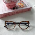 Occhiali da vista stile gatto alla moda con doppia montatura e stampa leopardata. - Trasparente Tartarugato Gamba Nera