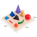 Montessori wooden geometric shape sorting matching board early education toy for toddlers - 3D Grammar Symbols