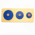 Montessori wooden three-circle inset board puzzle, early education toddler learning toy. - Three-Circle Inset Panel