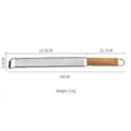 Stainless steel lemon zester and cheese grater with wooden handle, 38cm kitchen tool. - YR2307-11-3