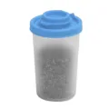 Mini saupoudreuse en plastique avec couvercle bleu pour sel et poivre de cuisine. - L / Bleu