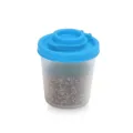 Mini saupoudroire à épices en plastique avec couvercle bleu pour sel et poivre cuisine - M / Bleu