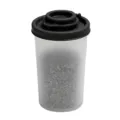 Mini pot d'épices en plastique avec couvercle noir, idéal pour sel et poivre en cuisine. - L / Noir