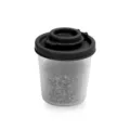 Mini saupoudreur d'épices pour cuisine, pot à sel et poivre transparent en plastique. - M / Noir