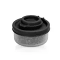 Mini saupoudreuse de cuisine portable pour sel et poivre bouteille transparente avec couvercle noir - S / Noir