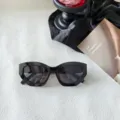 Gafas de sol cuadradas con montura gruesa para hombres y mujeres, estilo urbano moderno. - Negro y Gris