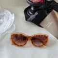 Gafas de sol cuadradas gruesas de moda para mujer, montura carey con lentes degradadas. - Té Transparente Carey Degradado Té