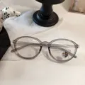 Retro transparente graue ovale Brille photochromisch 2 in 1 vielseitige Mode Brillen - Transparentes Grau