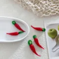 Red chili glass beads DIY handmade jewelry accessories for necklace and earrings making - Big Chili