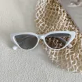 Gafas de sol cat eye blancas mujer hombre vintage moda montura pequena tendencia estilo - Blanco Porcelana