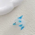 Colgante de delfín de vidrio azul abalorio DIY para hacer joyas pendientes pulsera - Delfín Transparente