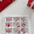 Christmas glass beads DIY handmade jewelry accessories cute Santa snowman pendants for crafts. - 12mm Christmas Bottom Charms