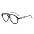 Transparente graue Piloten Brillen Gestell Unisex Harz optische Brille Modell 3828 - Transparent Grau Rahmen Blaulichtfilter