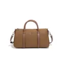 Sac à main Boston en nylon marron, élégant sac bandoulière bicolore pour femme - Cappuccino (D2846#)