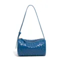 Blau gewebte Leder Umhängetasche schicke Zylinder Stil stilvolle Schultertasche Alltagshandtasche - Berlin Blau