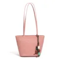 Bolso Tote de Piel Tejida Rosa Bolso de Mano Clásico Bolso de Hombro Gran Capacidad - Rosa Pastel