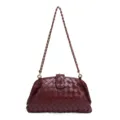 Burgunderrot Gewebte Leder Kette Umhängetasche Elegante Designer Handtasche Stil - Burgunderrot
