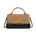 Sac a Main Daim Tresse Luxe Chaine Bandouliere Createur Elegant Besace Femme Mode Chic - Style Y2828 / Kaki