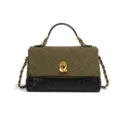 Chic sac à main en daim tressé avec chaîne, élégant sac bandoulière tendance pour femmes. - Style Y2828 / Vert olive